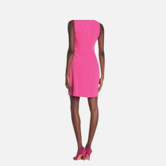 Trina Turk Barbie Pink Keyhole Sleeveless Sheath Dress Size S - Picture 2 of 8